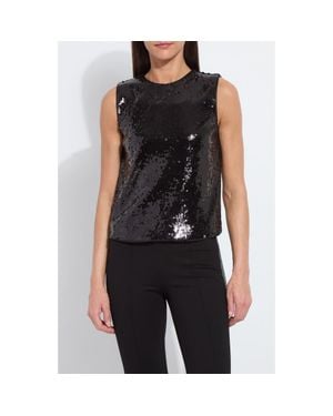 Lyssé Adaline Sequin Shell Top - Black