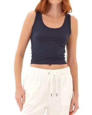 Threads For Thought Mirabel Luxe Jersey Crop Tank - Blue