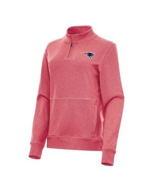 Antigua New England Patriots Crush Quarter-Zip Jacket - Pink