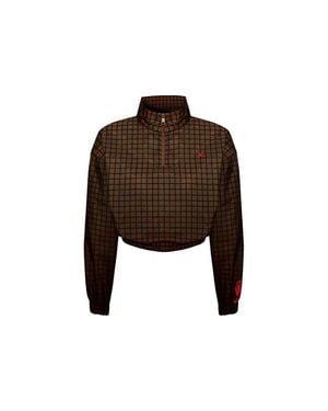 Pcfg Parachute Crop Sweat - Brown