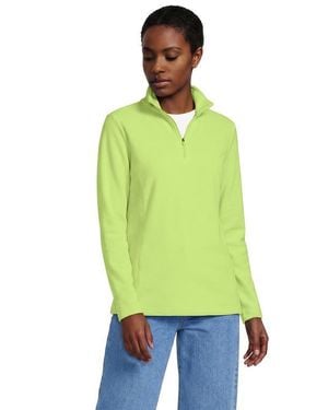Lands' End Anyweather Fleece Quarter Zip Pullover - Green