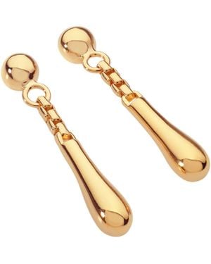 Lucy Quartermaine Short Drop Earrings - Metallic