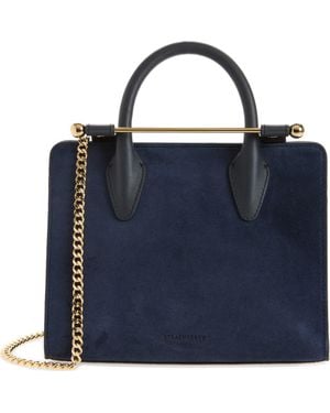 Strathberry Mini Suede Tote - Blue