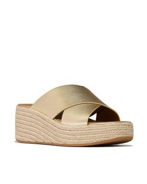 Fitflop Platfforms Espadrille Slides - Brown