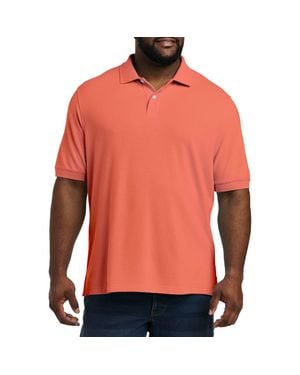 Essentials Big & Tall Piqué Mesh Short-Sleeve Polo Shirt - Orange