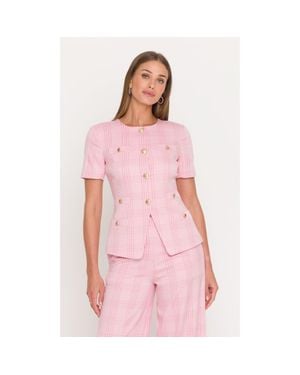 Generation Love Reyes Windowpane Suiting Jacket - Pink