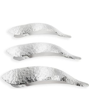 Ficcare Maximas Leaf Hammered Hair Clip - White