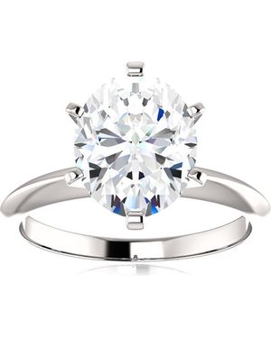 Bliss Diamond 3 Ct Oval Moissanite Solitaire Engagement Ring 14K - White