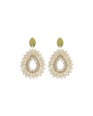 LOTT.gioielli Silk Drop Crystal Small Earrings - White