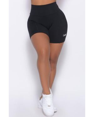 Bombshell Sportswear Pocket Biker Shorts - Black