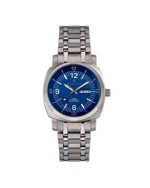 Nautis Stealth Bracelet Watch W/Day/Date - Metallic