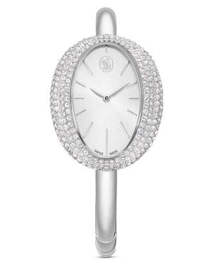 Swarovski Imber Oval Bangle Bracelet Watch, 35Mm X 28Mm - Gray