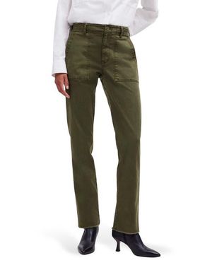 Madewell Garment Dyed Slim Straight Leg Utility Pants - Green