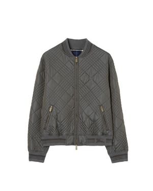 Burberry Quilted Nylon Barn Jacket - Gray
