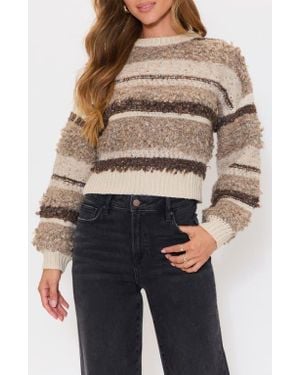 Vici Collection Nutmeg Stripe Bouclé Sweater - Brown