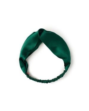 OLAH Rome Silk Skinny Scarf - Green