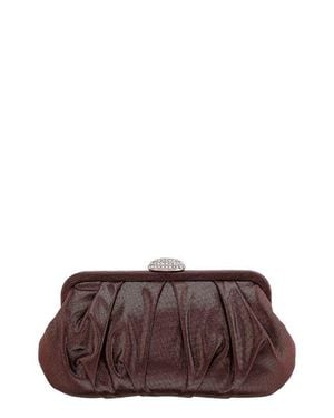 Nina Concord Frame Clutch - Brown