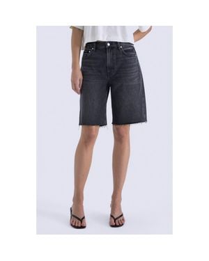 Pistola Nolan Denim Raw Hem Bermuda Shorts - Blue