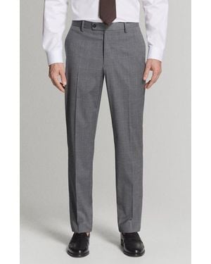 Mango London Regular Fit Dress Pants - Gray