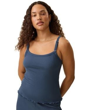 Kindred Bravely Ribbed Modal Nursing Cami - Blue
