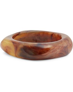 Open Edit Faceted Bangle - Brown