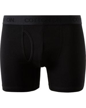 Cotton On 3 Pack Organic Cotton Boxer Brief - Black