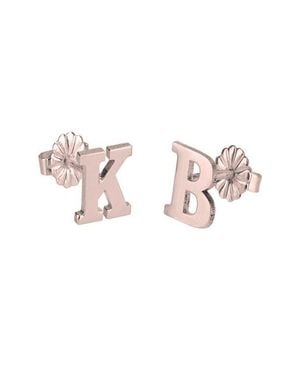 Melanie Marie Personalized Letter Stud Earrings - Pink