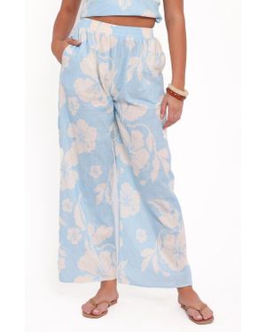 Petal & Pup Lourdes Wide Leg Pants - Blue