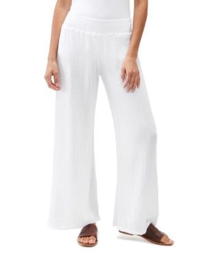 Michael Stars Smocked Wide Leg Pants - White