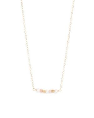 Kiara by Ki-Ele Emilia Bar Necklace - White