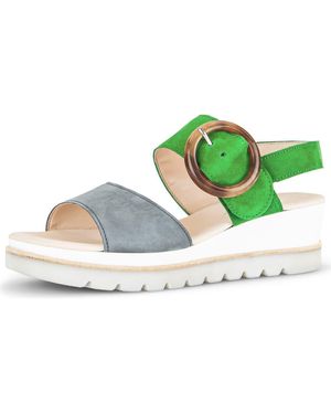 Gabor Wedge Sandal - Green