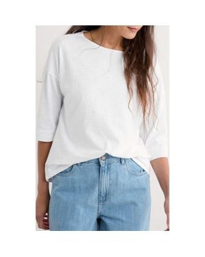 Seasalt Cornwall Tremayne Quay Organic Cotton Top - White