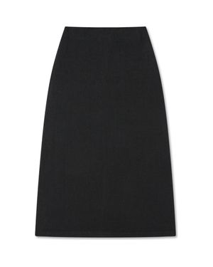 VIR VITA Philippine Maxi Linen Skirt - Black