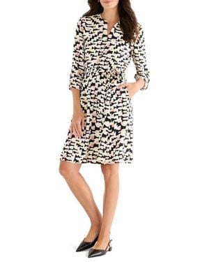 NIC+ZOE Mod Mix Zelda Tie Waist Dress - Black