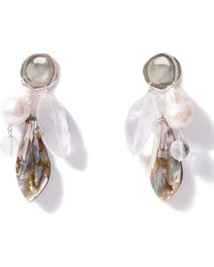 Chan Luu Shore Charm Drop Earrings - White