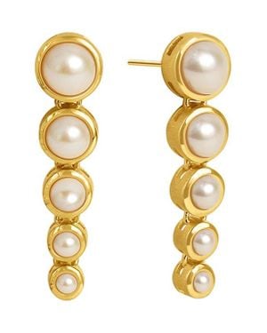 Dean Davidson Signature Cultured Pearl Drop Earrings - Metallic