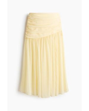H&M Sheer Maxi Skirt - Yellow