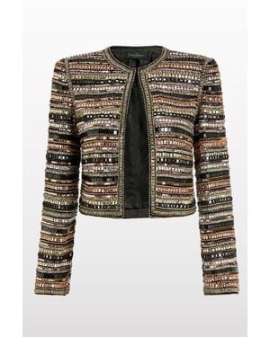 Jenny Packham Alma Beaded Jacket - Black