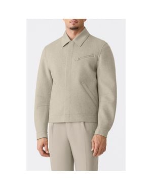 Mackage Hayes Herringbone Mixed Media Wool Jacket - Brown