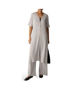 Eileen Fisher Rib Midi Dress - Gray