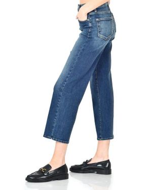 MODERN AMERICAN Savannah High Wide Crop Jeans - Blue