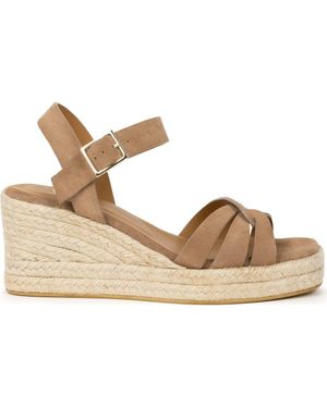 Bobbies Hisa Espadrille Wedges - Metallic