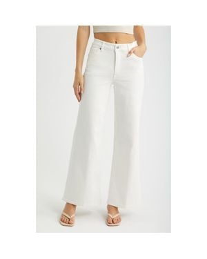 GOOD AMERICAN Good Waist Palazzo Jeans - White