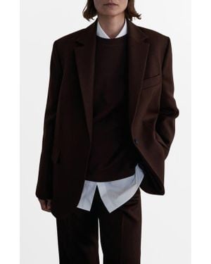 Mango Oversize Wool Blazer - Black