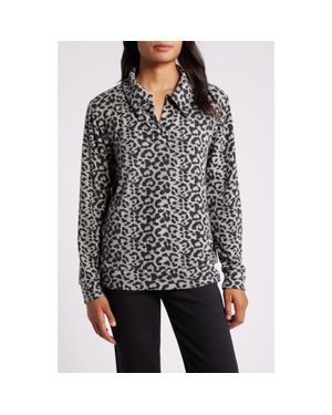 Loveappella Johnny Collar Pullover - Black