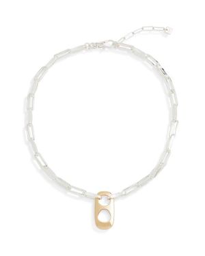 Open Edit Pop Top Pendant Necklace - White