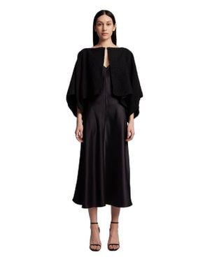 Voz Textured Cotton Bolero - Black