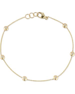 Dana Rebecca Lulu Jack Diamond Bezel Station Bracelet - White