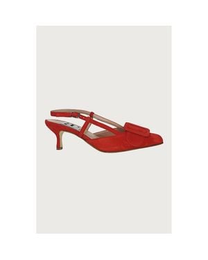 Andrea Carrano Shoes Mia Slingback Kitten Heel - Red