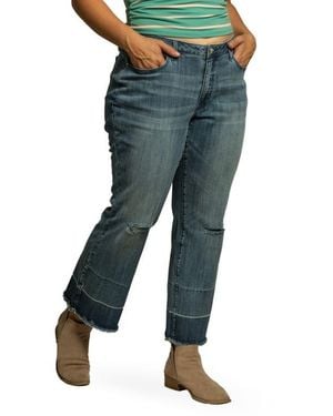 Standards & Practices Mom High Waist Stretch Jeans - Blue